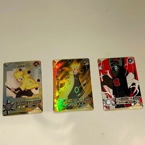 Selling rare Naruto cards that are in normal size and found in a pack
